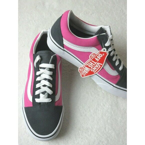 Vans Women's Old Skool 2 Tone Pink Grey Canvas Suede Skate shoes Size 6 NIB - Picture 4 of 5